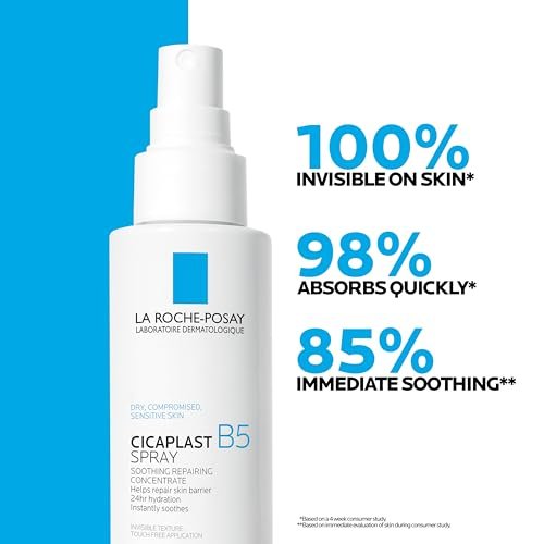 La Roche-Posay Cicaplast B5 Spray - Hydrating Face Mist with Vitamin B5 & Madecassoside for Skin Barrier Repair, 3.38 Fl Oz Avelisse