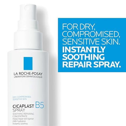 La Roche-Posay Cicaplast B5 Spray - Hydrating Face Mist with Vitamin B5 & Madecassoside for Skin Barrier Repair, 3.38 Fl Oz Avelisse