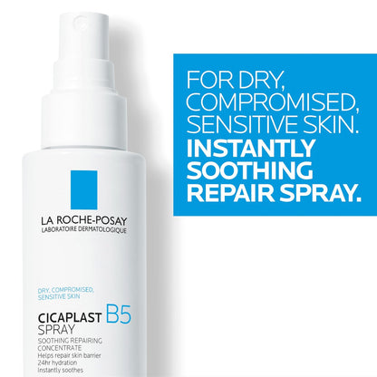 La Roche-Posay Cicaplast B5 Spray - Hydrating Face Mist with Vitamin B5 & Madecassoside for Skin Barrier Repair, 3.38 Fl Oz Avelisse