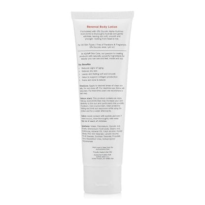 Alpha Skin Care Revitalizing Body Lotion with 12% Glycolic AHA - Hydrating & Exfoliating Daily Moisturizer for Soft, Smooth Skin - Anti-Aging Travel Size, 3 Oz Avelisse