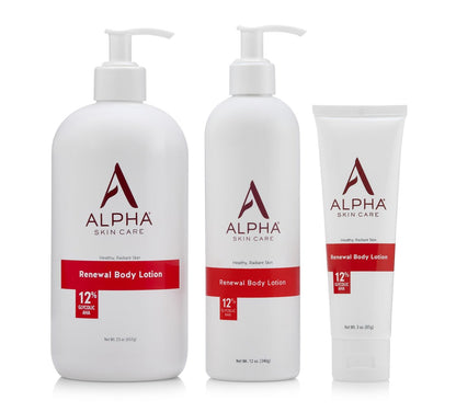 Alpha Skin Care Revitalizing Body Lotion with 12% Glycolic AHA - Hydrating & Exfoliating Daily Moisturizer for Soft, Smooth Skin - Anti-Aging Travel Size, 3 Oz Avelisse