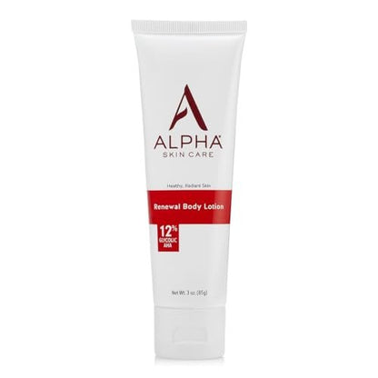 Alpha Skin Care Revitalizing Body Lotion with 12% Glycolic AHA - Hydrating & Exfoliating Daily Moisturizer for Soft, Smooth Skin - Anti-Aging Travel Size, 3 Oz Avelisse