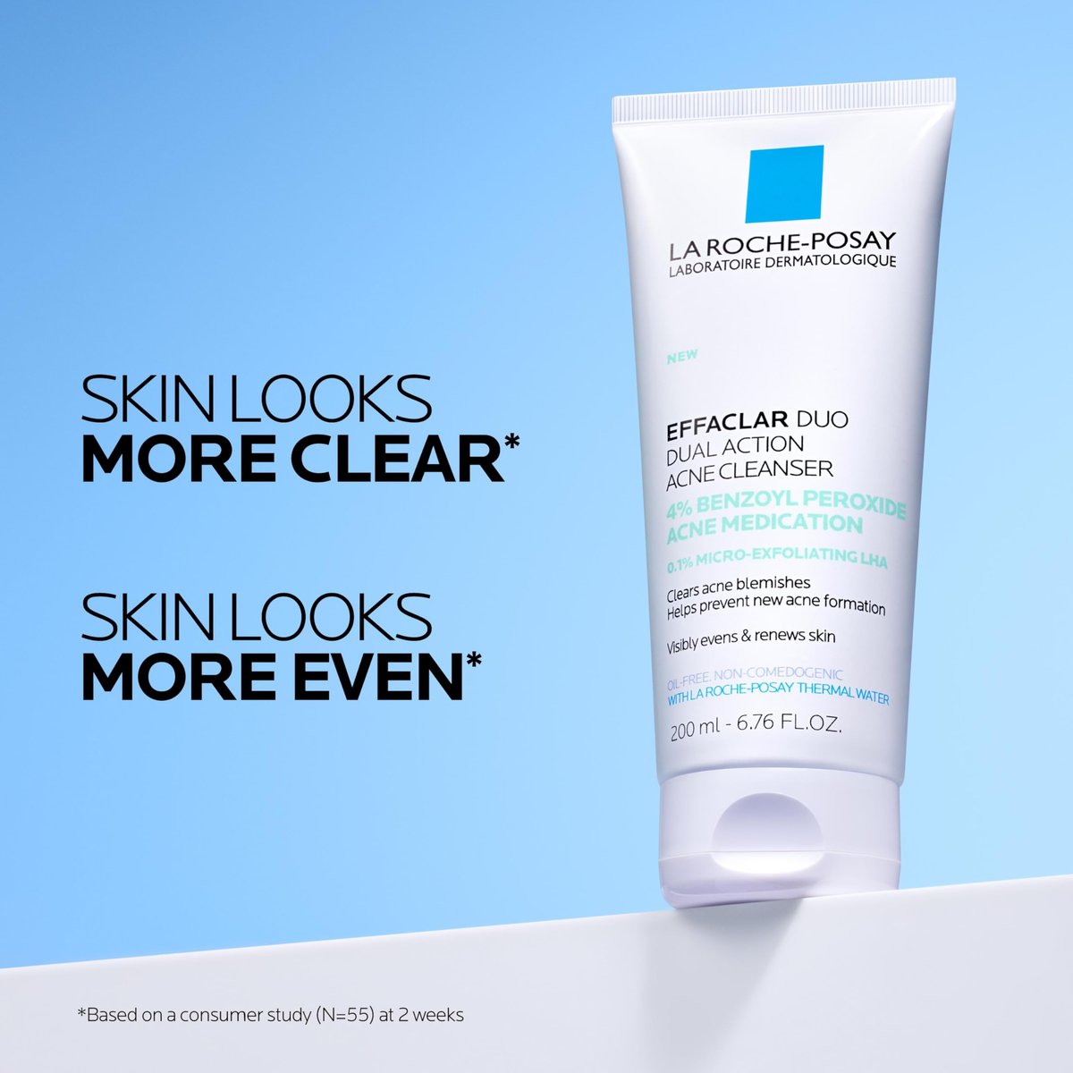 La Roche-Posay Effaclar Dual Acne Face Wash with 4% Benzoyl Peroxide & LHA Exfoliant, Acne Treatment, 6.76 Fl Oz Avelisse
