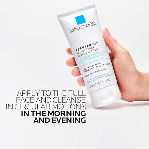 La Roche-Posay Effaclar Dual Acne Face Wash with 4% Benzoyl Peroxide & LHA Exfoliant, Acne Treatment, 6.76 Fl Oz Avelisse