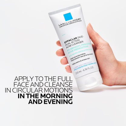La Roche-Posay Effaclar Dual Acne Face Wash with 4% Benzoyl Peroxide & LHA Exfoliant, Acne Treatment, 6.76 Fl Oz Avelisse