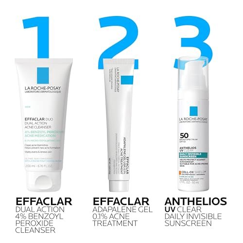 La Roche-Posay Effaclar Dual Acne Face Wash with 4% Benzoyl Peroxide & LHA Exfoliant, Acne Treatment, 6.76 Fl Oz Avelisse
