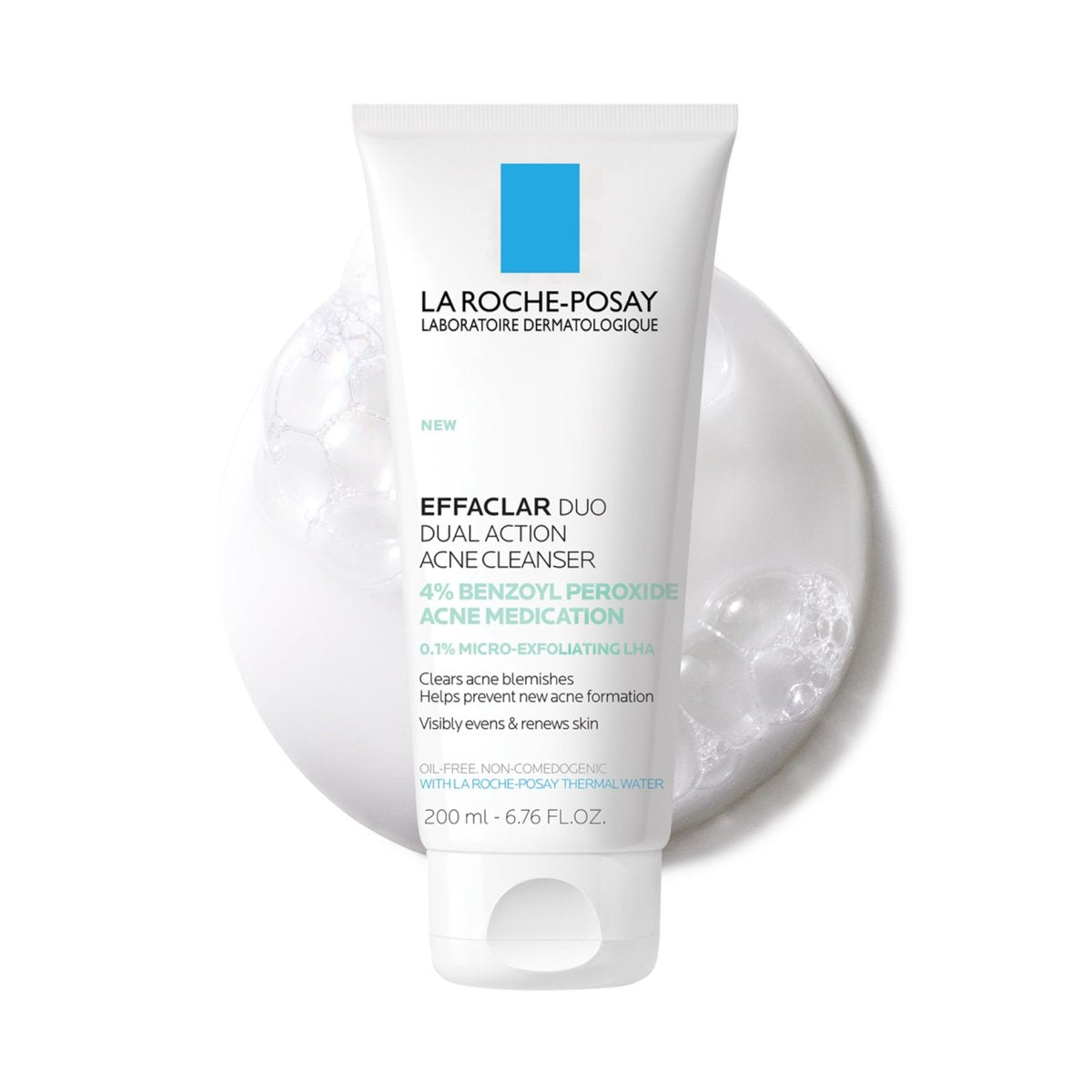 La Roche-Posay Effaclar Dual Acne Face Wash with 4% Benzoyl Peroxide & LHA Exfoliant, Acne Treatment, 6.76 Fl Oz Avelisse