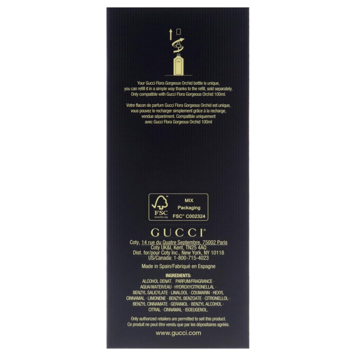 Gucci Flora Gorgeous Orchid Eau de Parfum for Women - 3.3 oz Refillable Spray Avelisse