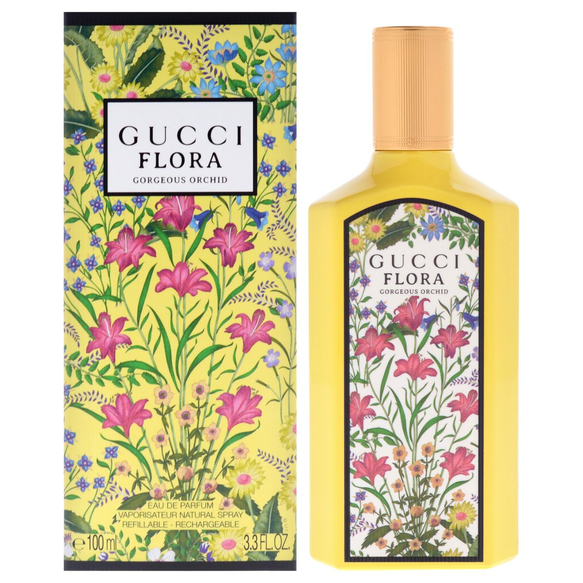 Gucci Flora Gorgeous Orchid Eau de Parfum for Women - 3.3 oz Refillable Spray Avelisse