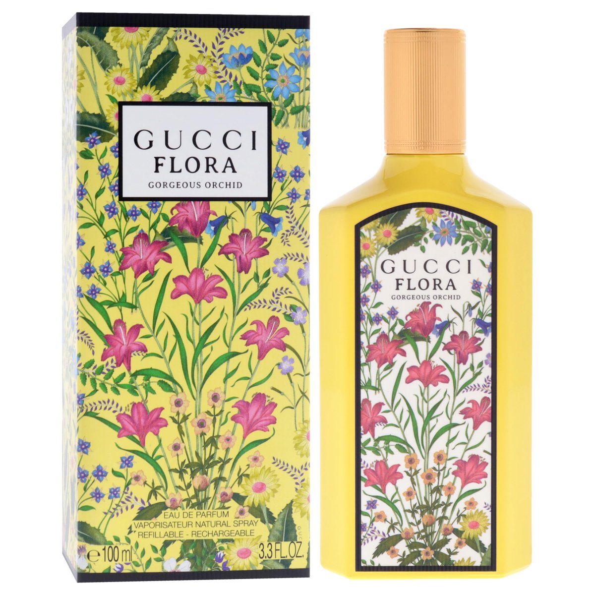 Gucci Flora Gorgeous Orchid Eau de Parfum for Women - 3.3 oz Refillable Spray Avelisse