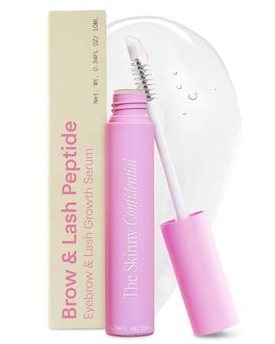 The Skinny Confidential Brow Peptide Eyebrow & Eyelash Styling Serum – All Day Hold, Lightweight & Non-Greasy Brow & Lash Serum (1 Fl Oz) Avelisse