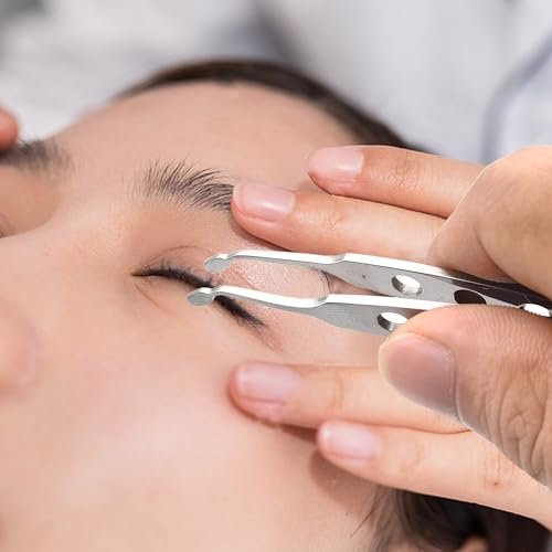 Stainless Steel Meibomian Gland Expressor for Dry Eyes - Professional Eyelid Massage Tool with Rectangle Tip Avelisse