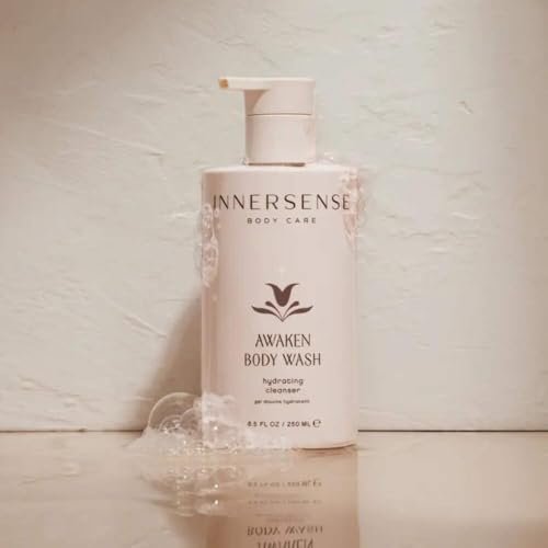 INNERSENSE Organic Beauty Awaken Body Wash – Avocado Oil, Vitamins B5, C & D – Gentle Cleanse, Soften & Soothe Skin – Non-Toxic, Cruelty-Free – 8.5 fl oz Avelisse