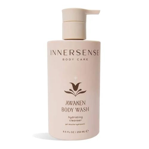 INNERSENSE Organic Beauty Awaken Body Wash – Avocado Oil, Vitamins B5, C & D – Gentle Cleanse, Soften & Soothe Skin – Non-Toxic, Cruelty-Free – 8.5 fl oz Avelisse