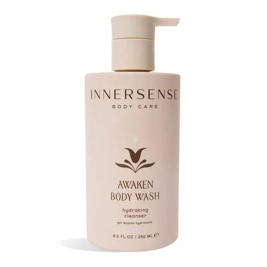 INNERSENSE Organic Beauty Awaken Body Wash – Avocado Oil, Vitamins B5, C & D – Gentle Cleanse, Soften & Soothe Skin – Non-Toxic, Cruelty-Free – 8.5 fl oz Avelisse