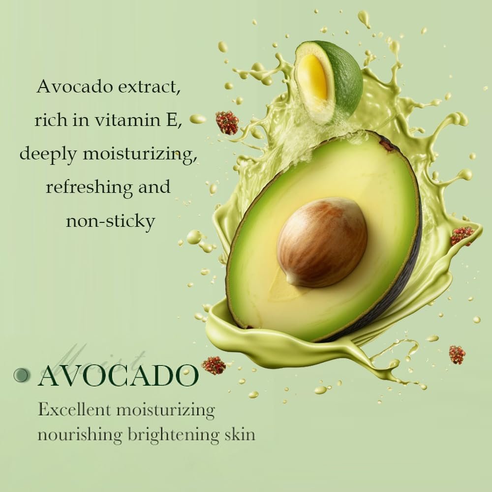 7pcs Avocado Skincare Kit - Hydrating & Anti-Aging Facial Set for Women & Teen Girls Avelisse