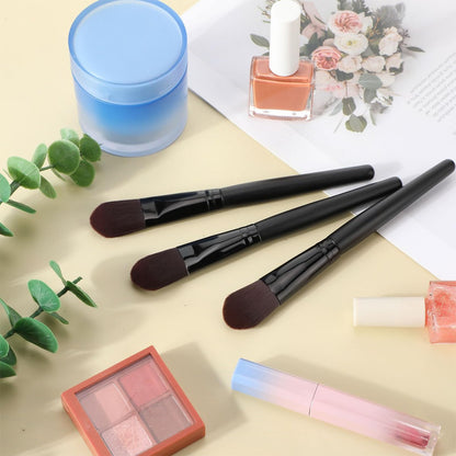 Teenyyou 12-Piece Flat Foundation Brush Set – Soft Nylon Bristles, Wooden Handle Makeup Brushes for Liquid, Cream & Powder Foundation Avelisse