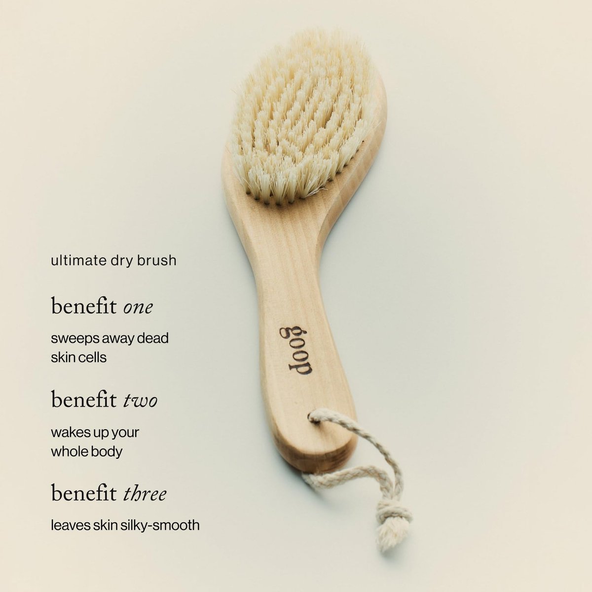 goop Beauty Dry Brush – Detoxifying Body Exfoliator with Wooden Handle & Natural Biodegradable Sisal Fibers (FSC Certified) Avelisse