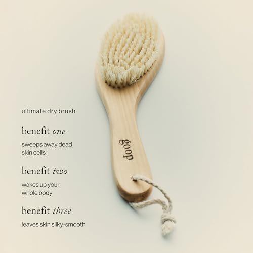 goop Beauty Dry Brush – Detoxifying Body Exfoliator with Wooden Handle & Natural Biodegradable Sisal Fibers (FSC Certified) Avelisse