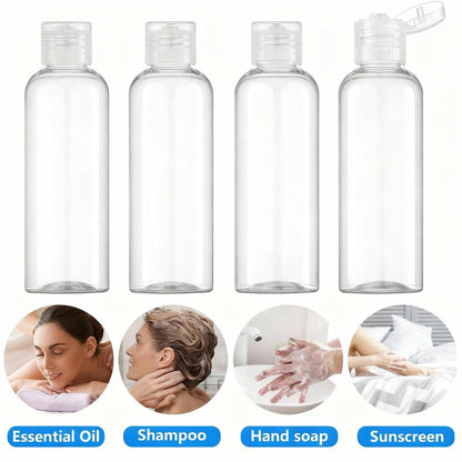 DTDNZKN 4 Pack 3.4 oz (100ml) TSA Approved Travel Bottles - Leak Proof Plastic Travel Essentials with Labels