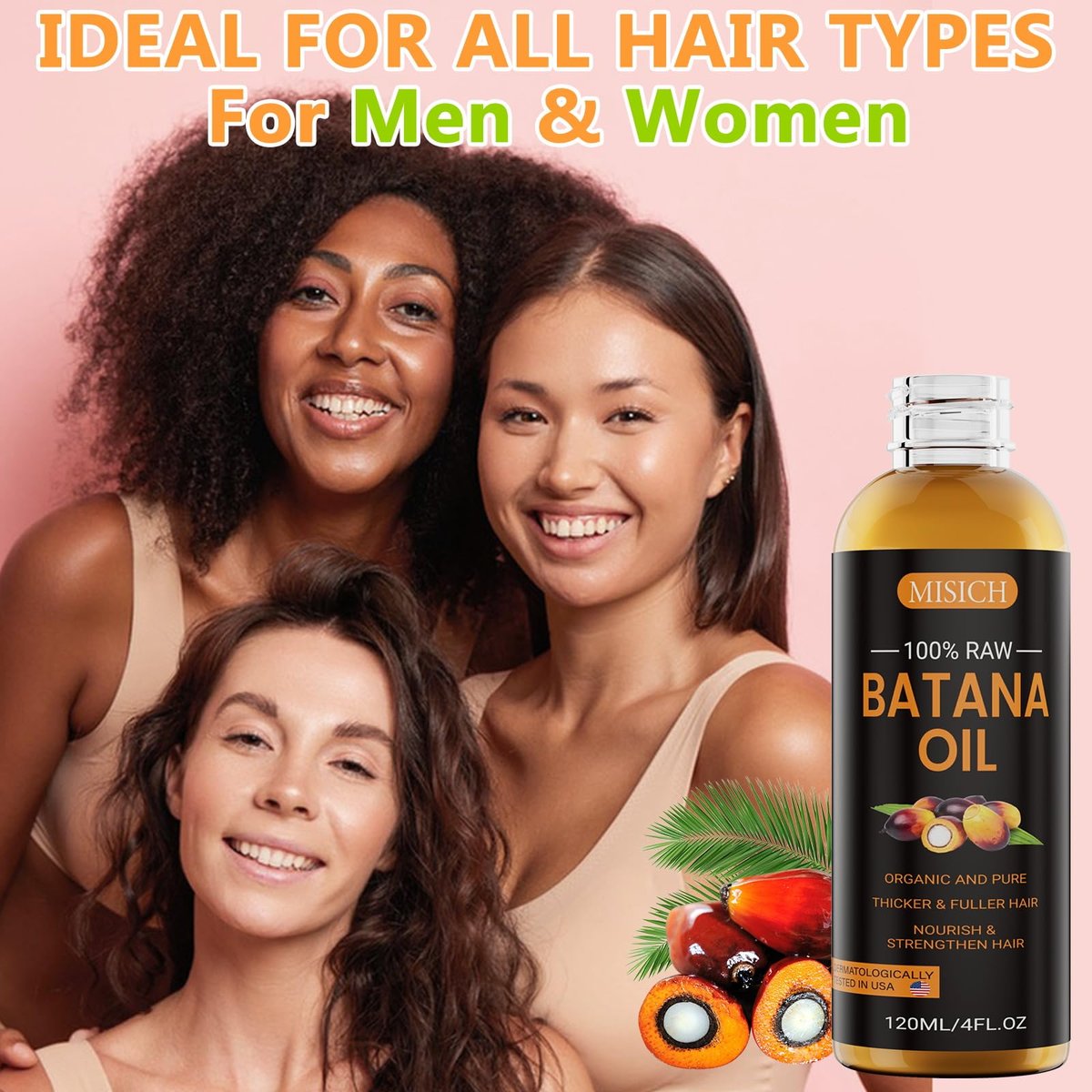 MISICH Raw Batana Oil - 100% Natural Organic Hair Growth Oil for Men & Women, Sourced from Honduras, Pure Unrefined, Enhances Thickness, Prevents Hair Loss, 4 Oz - görsel 15