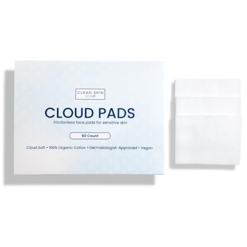 Clean Skin Club Cloud Pads – Ultra-Soft & Thick 100% Organic Cotton Face Pads, Dermatologist-Approved Makeup Remover & Toner Applicator, Sensitive-Skin Safe, 60 Count - görsel 2