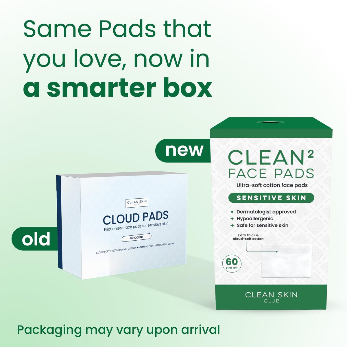 Clean Skin Club Cloud Pads – Ultra-Soft & Thick 100% Organic Cotton Face Pads, Dermatologist-Approved Makeup Remover & Toner Applicator, Sensitive-Skin Safe, 60 Count - görsel 5
