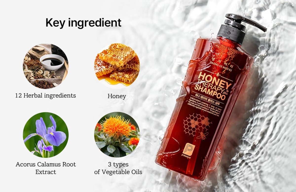 Doori Professional Honey Therapy Shampoo – Nourishing & Moisturizing Hair Care (6.7 fl oz) - görsel 13