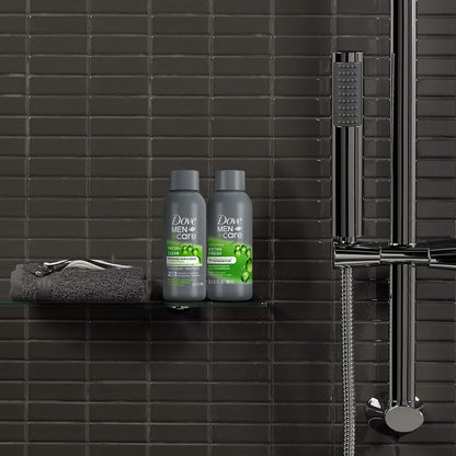 Dove Men+Care Travel Essentials Bundle – Extra Fresh Body & Face Wash & Fresh + Clean 2-in-1 Shampoo, 3 oz Each