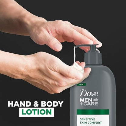 Dove Men+Care Sensitive Skin Comfort Body Lotion Value Pack – Shea Butter & Aloe Vera, Calming Formula for Dry Skin, 13.5 Fl Oz (Pack of 2) Avelisse