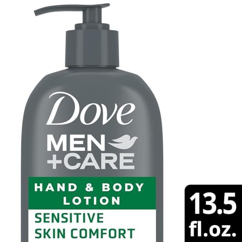 Dove Men+Care Sensitive Skin Comfort Body Lotion Value Pack – Shea Butter & Aloe Vera, Calming Formula for Dry Skin, 13.5 Fl Oz (Pack of 2) Avelisse