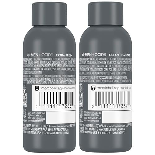 Dove Men+Care Body & Face Wash Variety 2-Pack – Extra Fresh + Clean Comfort, Travel Essentials, 3 oz Each - görsel 3