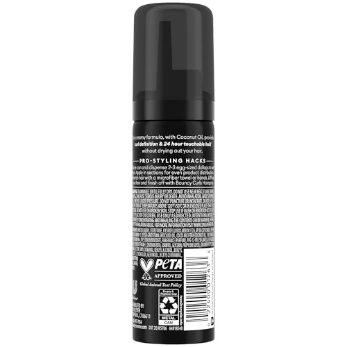 TRESemmé Defining Hair Mousse Bouncy Curls Travel Size 6-Pack - 24-Hour Frizz Control with Coconut Oil, 2 oz Each Avelisse