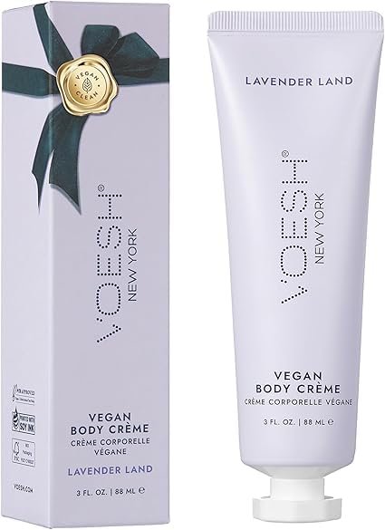 VOESH Vegan Body Creme Trio - Moisturizing Skincare Gift Set with Green Tea, Lavender & Tangerine Avelisse