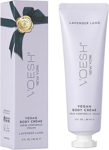 VOESH Vegan Body Creme Trio - Moisturizing Skincare Gift Set with Green Tea, Lavender & Tangerine Avelisse