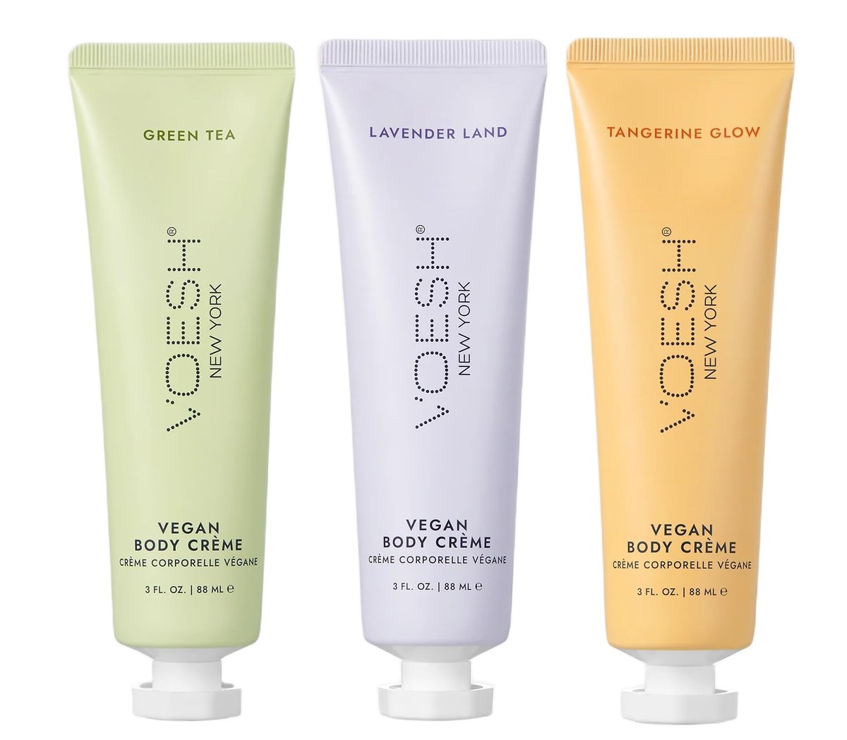VOESH Vegan Body Creme Trio - Moisturizing Skincare Gift Set with Green Tea, Lavender & Tangerine Avelisse