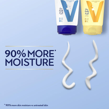 Vaseline Intensive Care Lotion Bundle – Advanced Repair Unscented & Nourishing Moisture for Extremely Dry Skin, 2 oz Each (2-Piece Set)