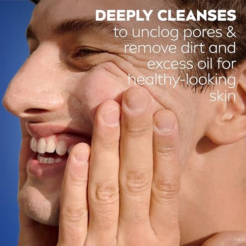 NIVEA MEN Deep Clean Face Wash and Scrub with Natural Charcoal, Exfoliating Face Wash for Men, Removes Excess Oil, Dirt and Impurities, Beard Friendly, 2.5 Fl Oz Tube (Pack of 3) Avelisse