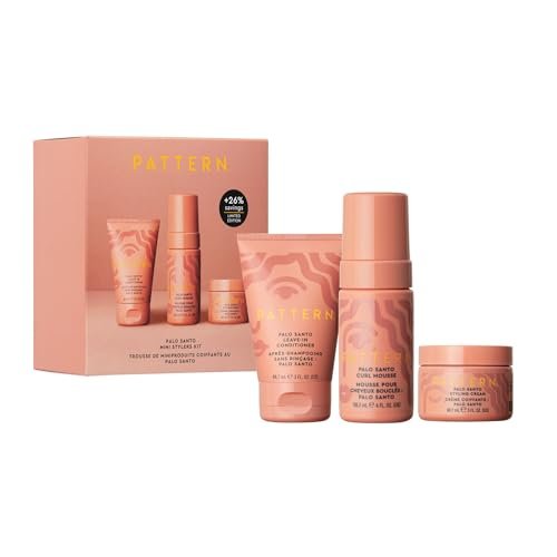 PATTERN Beauty by Tracee Ellis Ross Palo Santo Mini Kit - Travel Size Leave-In Conditioner, Curl Mousse & Styling Cream for Curly, Coily & Tight Textures Avelisse
