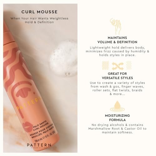PATTERN Beauty by Tracee Ellis Ross Palo Santo Mini Kit - Travel Size Leave-In Conditioner, Curl Mousse & Styling Cream for Curly, Coily & Tight Textures Avelisse