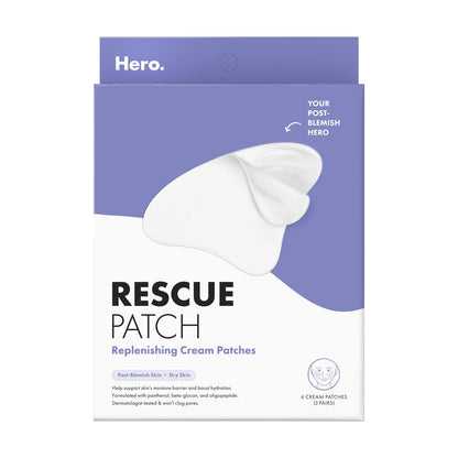 HERO COSMETICS Rescue Patch – Moisturizing Cream Patch for Post-Blemish Skin, 6ct (3 Pairs) Avelisse