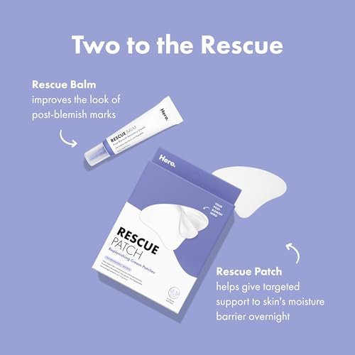 HERO COSMETICS Rescue Patch – Moisturizing Cream Patch for Post-Blemish Skin, 6ct (3 Pairs) Avelisse