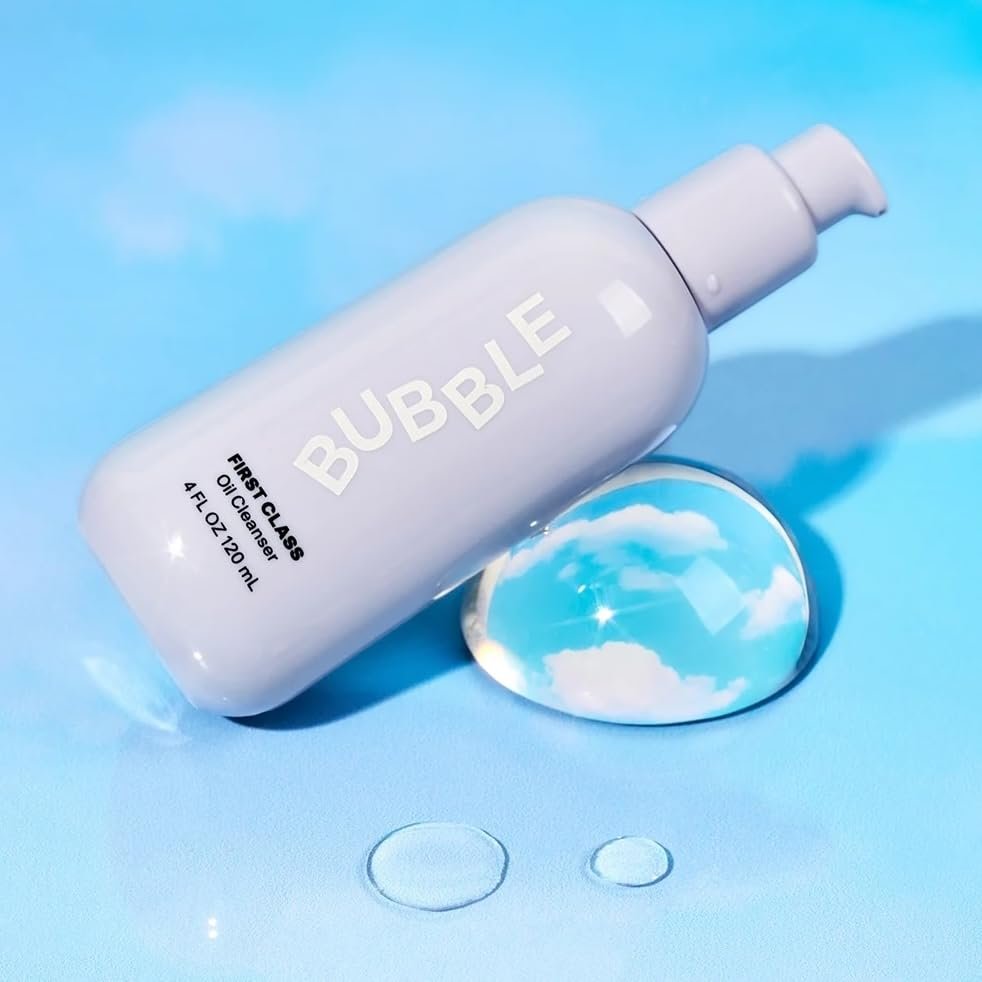 Bubble Skincare First Class Face Oil Cleanser - Nourishing Facial Cleansing Oil & Makeup Remover with Rosehip Seed Oil & Sunflower Seed Oil, 4 fl oz Avelisse