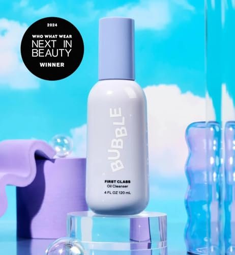 Bubble Skincare First Class Face Oil Cleanser - Nourishing Facial Cleansing Oil & Makeup Remover with Rosehip Seed Oil & Sunflower Seed Oil, 4 fl oz Avelisse