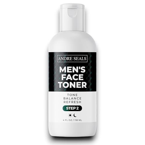 Andre Seals Face Toner for Men – Organic Witch Hazel, Hyaluronic Acid & Green Tea – Pore Minimizer, Hydrating Toner, Oil Control, Astringent & Face Tightener – 4 Fl Oz - görsel 2
