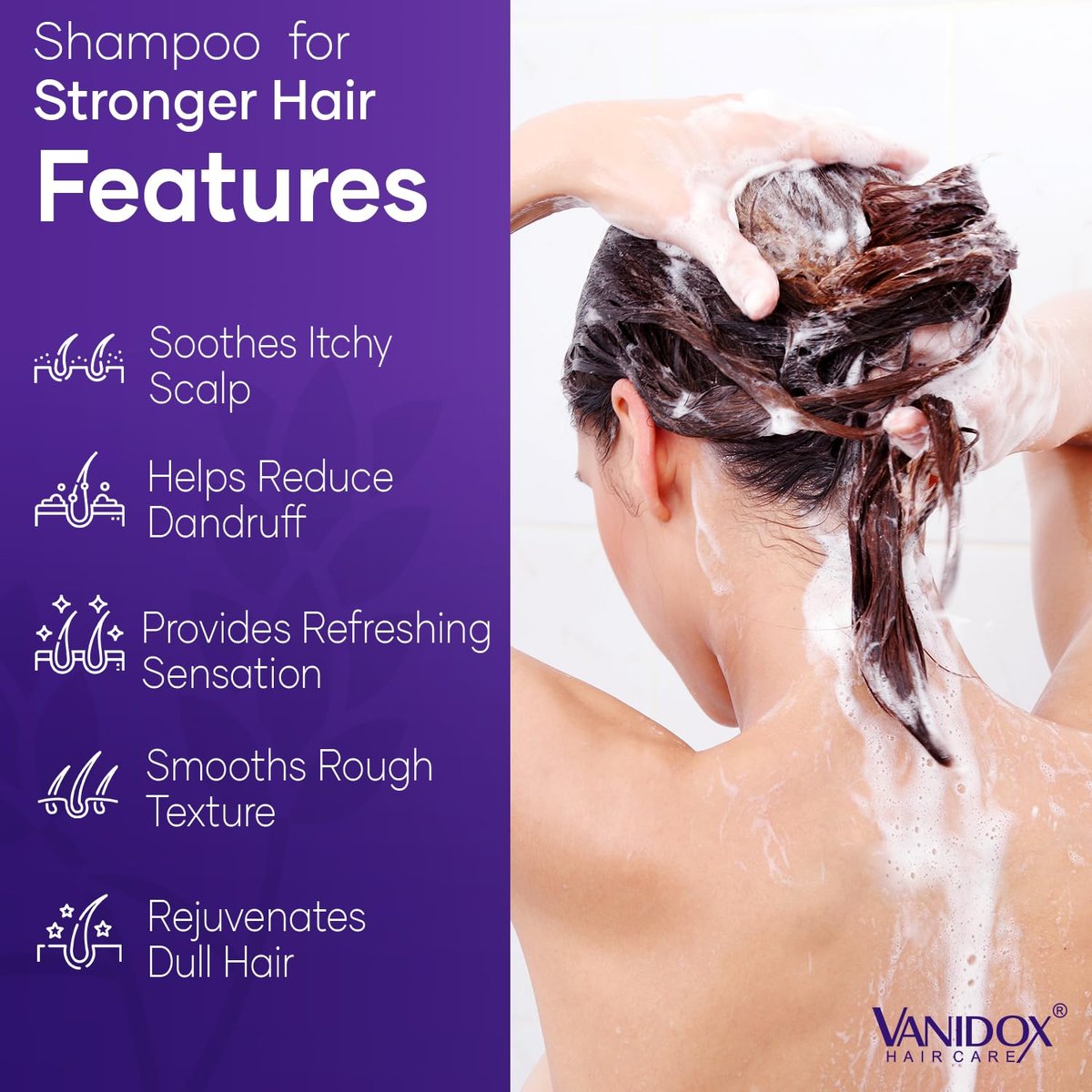 VANIDOX Tea Tree Oil Shampoo with Lavender & Mint - DHT Blocker Blend, Gently Cleanses Scalp, Helps Remove Buildup & Flakes, for Men & Women, Made in USA, 16 fl oz Avelisse