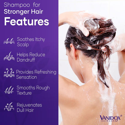 VANIDOX Tea Tree Oil Shampoo with Lavender & Mint - DHT Blocker Blend, Gently Cleanses Scalp, Helps Remove Buildup & Flakes, for Men & Women, Made in USA, 16 fl oz Avelisse