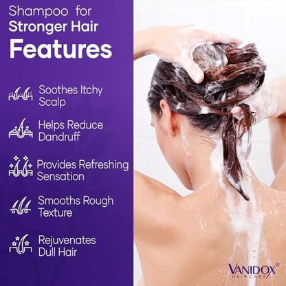 VANIDOX Tea Tree Oil Shampoo with Lavender & Mint - DHT Blocker Blend, Gently Cleanses Scalp, Helps Remove Buildup & Flakes, for Men & Women, Made in USA, 16 fl oz Avelisse