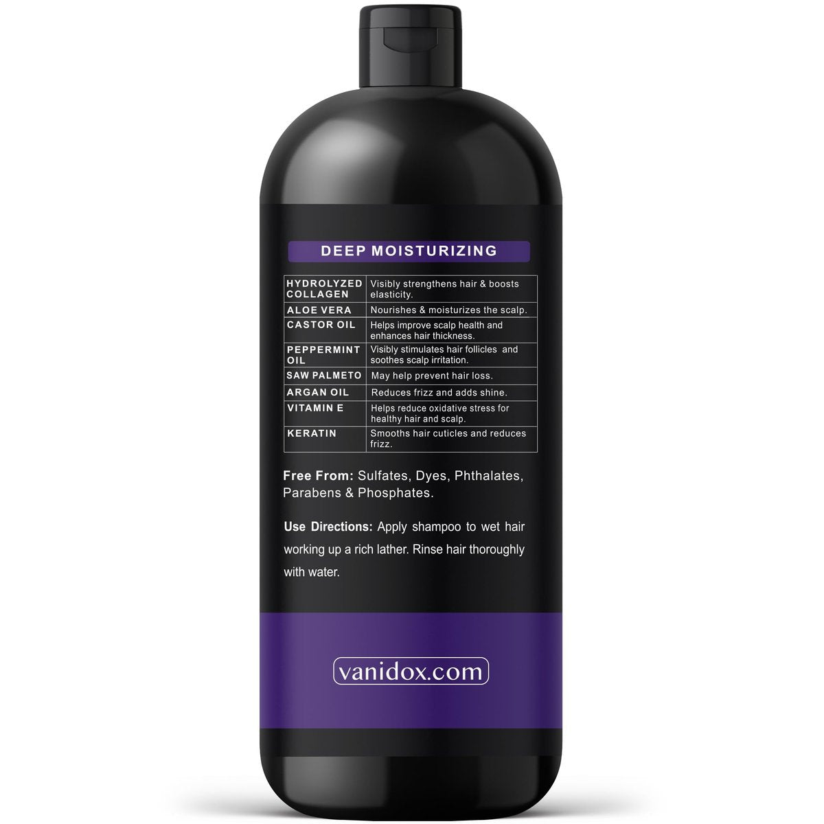 VANIDOX Tea Tree Oil Shampoo with Lavender & Mint - DHT Blocker Blend, Gently Cleanses Scalp, Helps Remove Buildup & Flakes, for Men & Women, Made in USA, 16 fl oz Avelisse