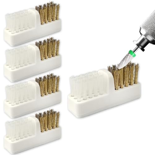 Jaasuee Nail Drill Bit Wire Cleaner Brush - 5-Piece Nail Art Cleaning Tool Set for Salon and Home Use - görsel 2